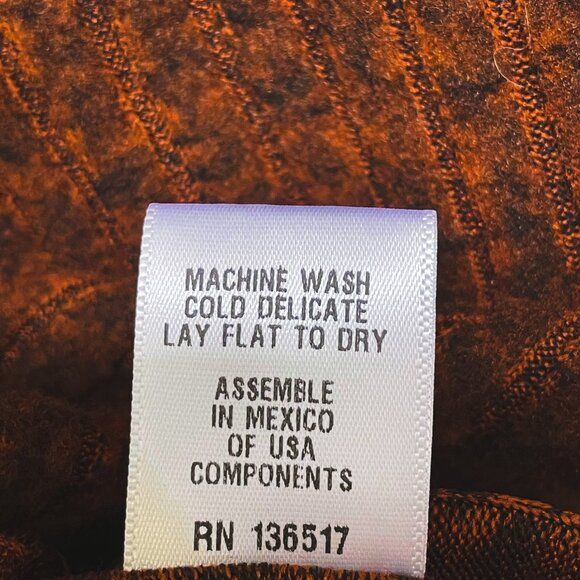 Cozy Ribbed Tie Cardigan — Rust Brown Loveapella Knit 1X - Picture 12 of 14